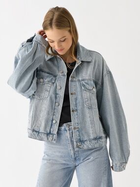 Agolde Light Blue Oversized Denim Jacket